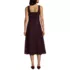Women's Lace Pleated Square Neck Midi Dress, Back