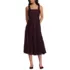 Women's Lace Pleated Square Neck Midi Dress, Front