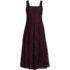 Women's Lace Pleated Square Neck Midi Dress, Front