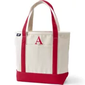 Pre-Monogrammed Letter A Canvas Tote Bag