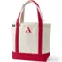 Pre-Monogrammed Letter A Canvas Tote Bag, Front