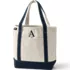 Pre-Monogrammed Letter A Canvas Tote Bag, Front
