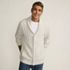 Men's Long Sleeve Cotton Blend Cable Shawl Cardigan, alternative image