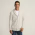 Men's Long Sleeve Cotton Blend Cable Shawl Cardigan, Front