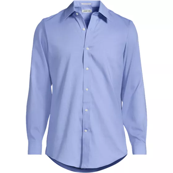 Men's Long Sleeve No Iron Pinpoint Stay Collar Dress Shirt - primary