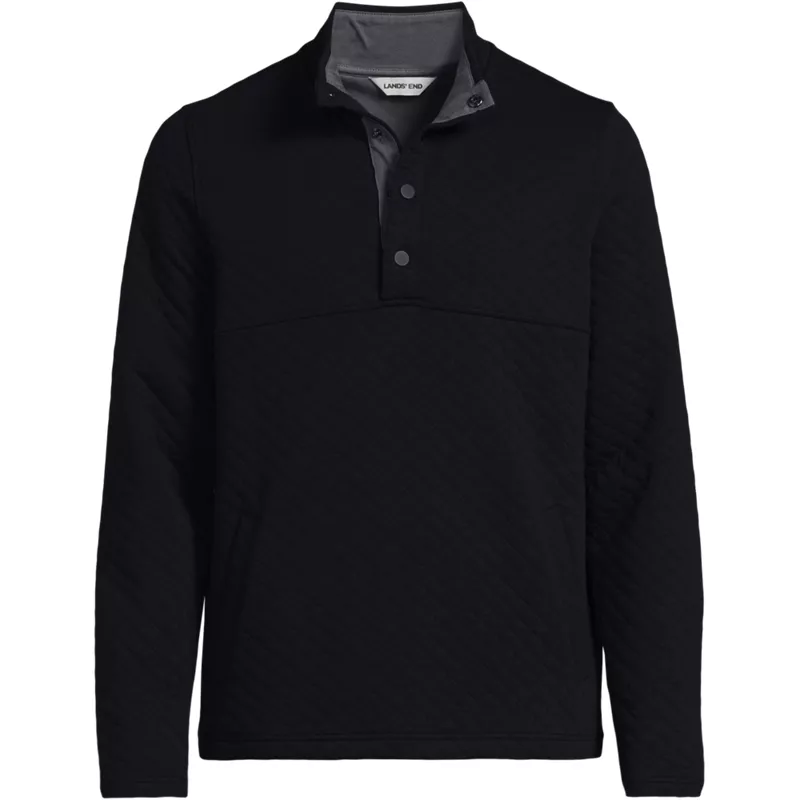 School Uniform Unisex Quilted Snapneck Pullover, Front
