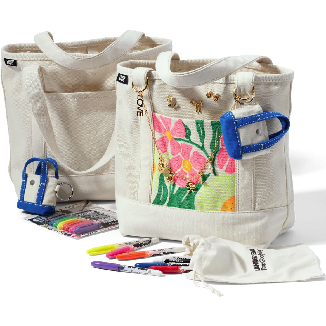 Canvas Pocket Tote Party 2 Pack