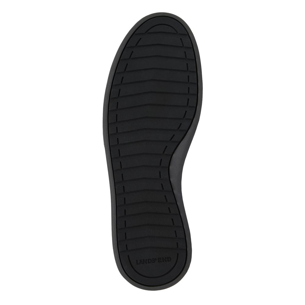Lands\' End Men\'s Black Leather Derbys with White Sole Men main image 2