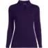 School Uniform Women's Supima Micro Modal Long Sleeve Convertible Collar Top, Front