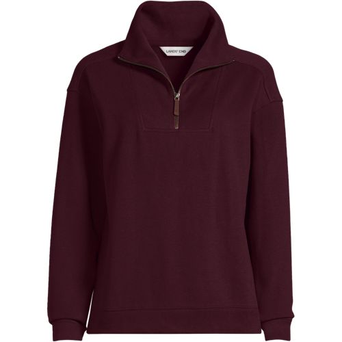 Women's French Rib Bedford Quarter Zip Pullover | Lands' End