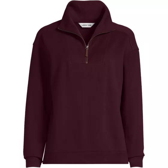 Women's French Rib Bedford Quarter Zip Pullover Top - primary