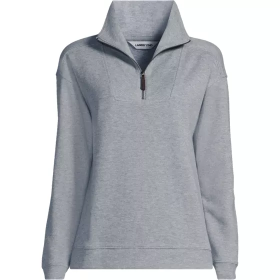 Women's French Rib Bedford Quarter Zip Pullover Top - primary