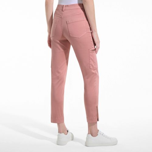  Lands' End 7/8-cargohose Aus Lyocell-mischung Mid Waist, Damen, Größe:34 Petite, Rot, Baumwolle/lyocell (viskose)/baumwoll-mischung, By Lands' End 