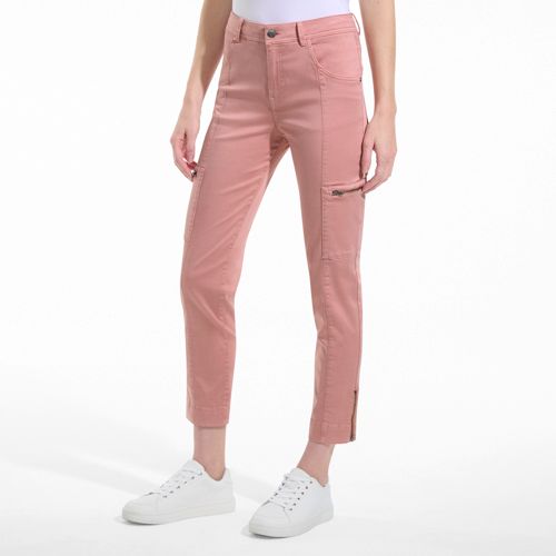  Lands' End 7/8-cargohose Aus Lyocell-mischung Mid Waist, Damen, Größe:34 Petite, Rot, Baumwolle/lyocell (viskose)/baumwoll-mischung, By Lands' End 