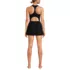 Women's Tugless Racerback Pleated Swim Dress, Back