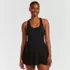 Women's Tugless Racerback Pleated Swim Dress, Front