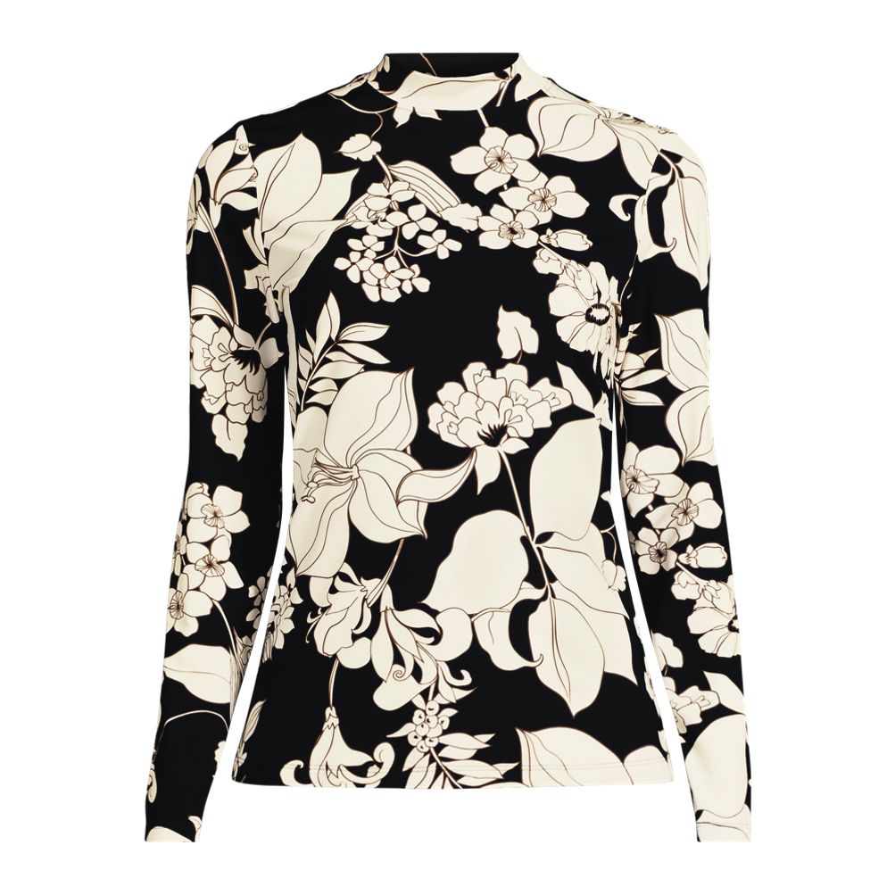 Women's Long Sleeve Garden Tee Mock Neck- Sunshade UPF 50 Quick