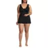 Women's Plus Size SlenderSuit Grecian Mini Swim Dress, Front