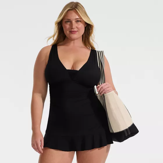 Women's SlenderSuit Grecian Mini Swim Dress - primary
