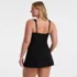 Women's Plus Size SlenderSuit Grecian Mini Swim Dress, Back