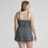 Women's Plus Size SlenderSuit Grecian Mini Swim Dress, Back