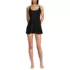 Womens Tugless QuickDry Strappy Back Mini Swim Dress, Front
