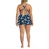 Womens Plus Size Tugless QuickDry Strappy Back Mini Swim Dress, Back