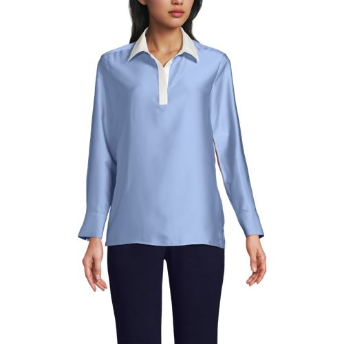 knee length dresses for ladies Regular Fit Dress Shirt for Tall Women in Bright White 12 / Extra Tall / Bright White