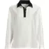 Women's Charmeuse Long Sleeve Contrast Collar Blouse, Front