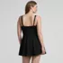 Women's Square Neck Corset Seamed Swim Dress, Back