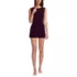 Women's High Neck Ruched Swim Dress, Front