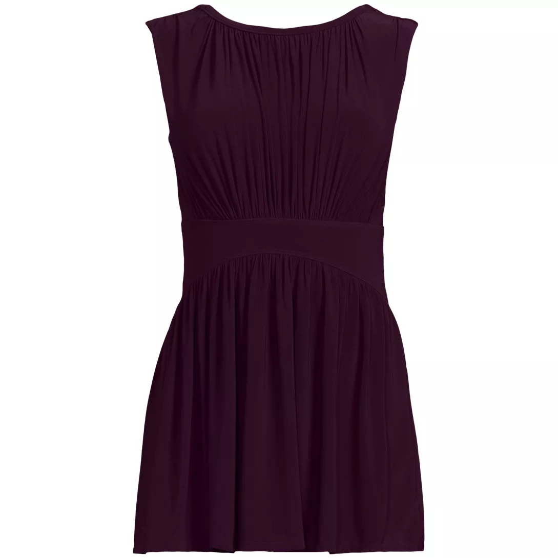 Women's High Neck Ruched Swim Dress