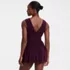 Women's High Neck Ruched Swim Dress, Back