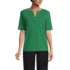 Women's Supima Jersey Half Sleeve Splitneck Shirt, Front
