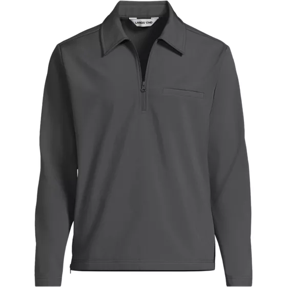 Unisex Soft Shell Collared Half Zip Pullover Top - primary