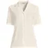 Women's Drop Needle Rib Half Sleeve Button Front Top, Front