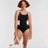 Women's Tugless Scoop Neck Colorblock Low Leg One Piece, alternative image