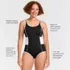 Women's Tugless Scoop Neck Colorblock Low Leg One Piece, alternative image