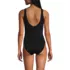 Women's Tugless V-Neck High Leg One Piece Swimsuit, Back