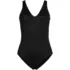 Women's Tugless V-Neck High Leg One Piece Swimsuit, Front