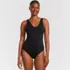 Women's Tugless V-Neck High Leg One Piece Swimsuit, Front