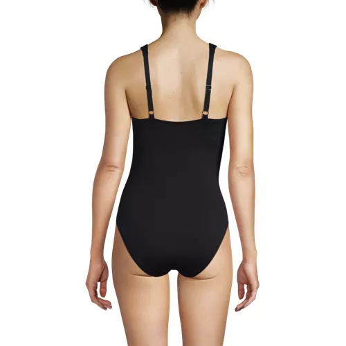 Women's Sweetheart Underwire Wrap One Piece Swimsuit, Back