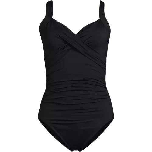 Women's Sweetheart Underwire Wrap One Piece Swimsuit, Front