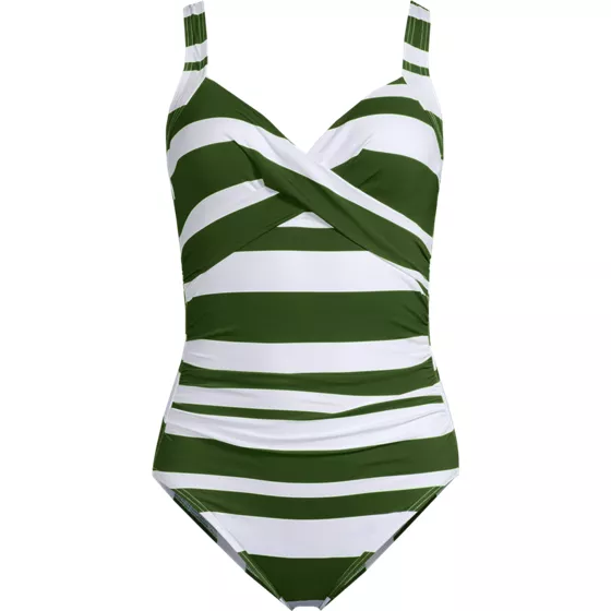 Women's Sweetheart Underwire Wrap One Piece Swimsuit - primary