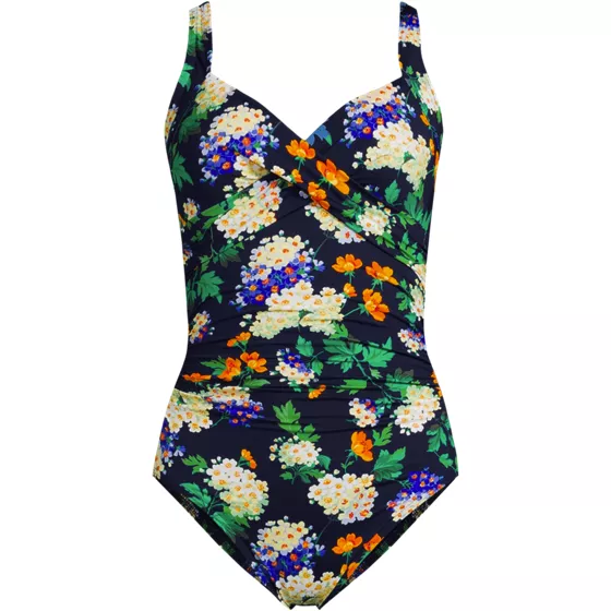 Women's Sweetheart Underwire Wrap One Piece Swimsuit - primary