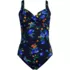 Women's Petite Sweetheart Underwire Wrap One Piece Swimsuit, Front