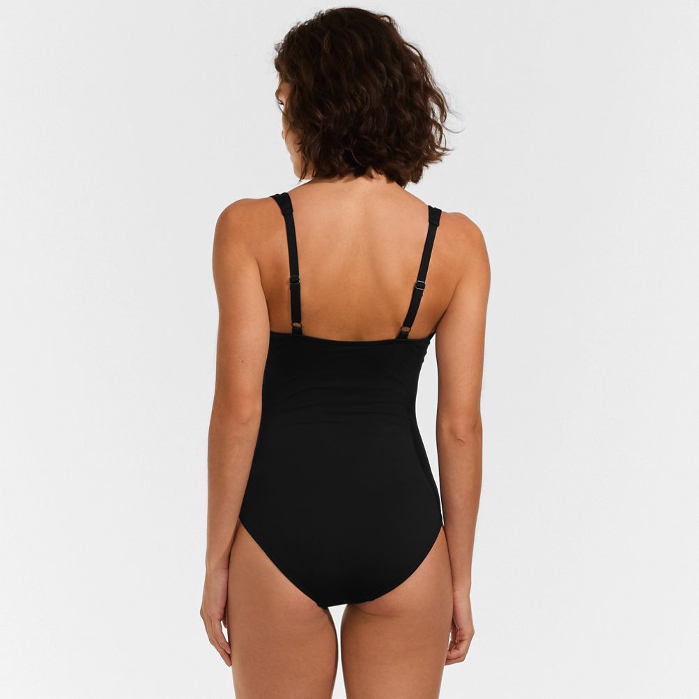 Women's Sweetheart Underwire Wrap One Piece Swimsuit | Lands' End