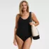 Women's Plus Size V-neck High Leg Strappy Back One Piece, alternative image
