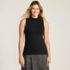 Women's Sleeveless Polished Essentials Mock Neck Top, Front