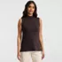 Women's Sleeveless Polished Essentials Mock Neck Top, Front
